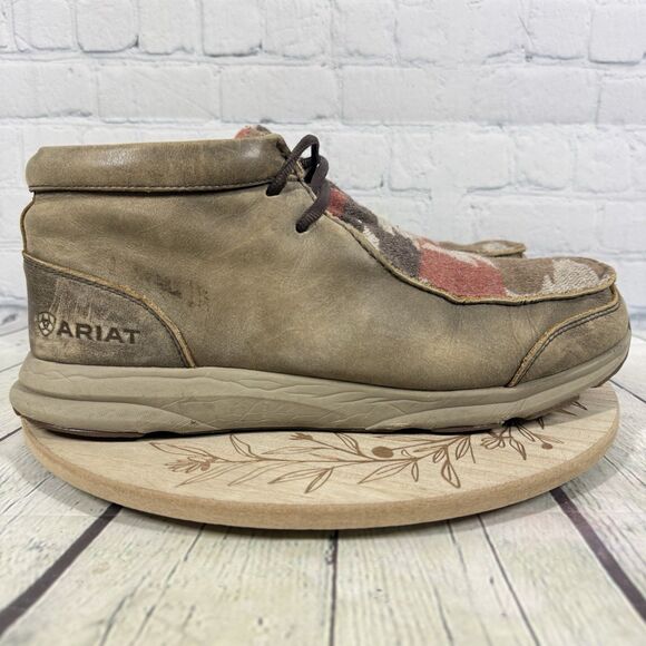 Ariat Spitfire Chukka Boots Women Size 10.5 EE Brown Lace Aztec Leather Shoes main image 9